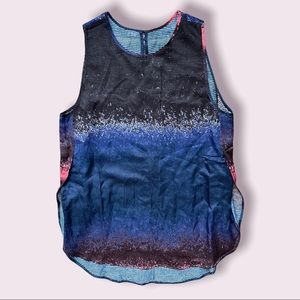 Derek Lam 10 Crosby cotton silk graphic stripe tank